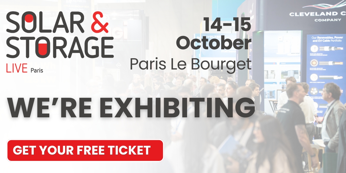 Solar & Storage Live Paris 2026, les 14 et 15 octobre à Paris Le Bourget
